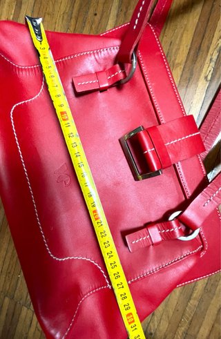 BOLSO VINTAGE PIEL REAL ROJO HOMBRO RETRO UNICO