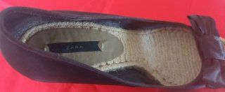 Sandalias cuña marrón chocolate con lazo