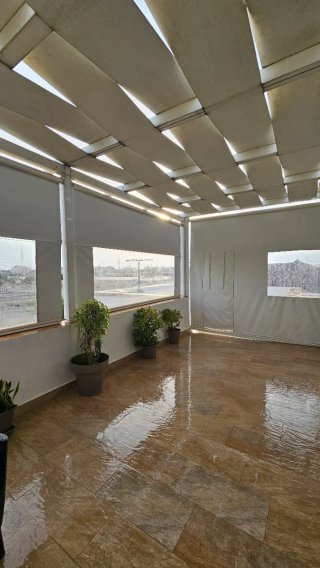 Pérgola aluminio y toldos PVC