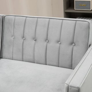 Sofá Cama Gris Terciopelo