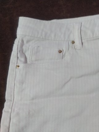 Shorts vaqueros blancos/menta Talla M