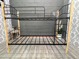Litera Doble Cama de Madera y Metal 90x190cm