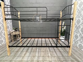 Litera Doble Cama de Madera y Metal 90x190cm