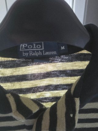 Polo Ralph Lauren Rayas Beige/Negro Talla M