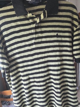 Polo Ralph Lauren Rayas Beige/Negro Talla M