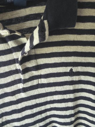 Polo Ralph Lauren Rayas Beige/Negro Talla M