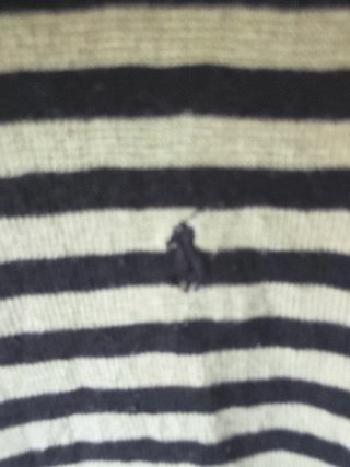 Polo Ralph Lauren Rayas Beige/Negro Talla M