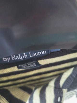 Polo Ralph Lauren Rayas Beige/Negro Talla M