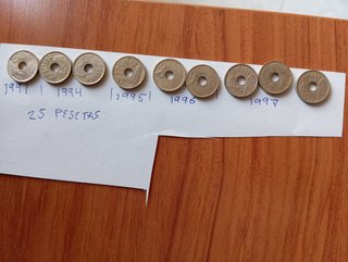 25 Pesetas 1991-1997