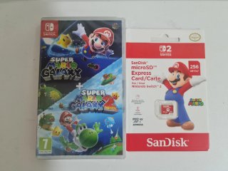 Super Mario Galaxy 1 y 2 y Micro SD 256GB