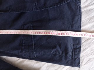 Americana azul marino algodón