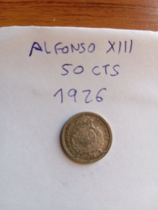 50 Céntimos Alfonso XIII 1926