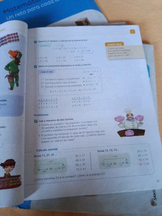 Matemáticas 5⁰ Primaria.  3 volúmenes.