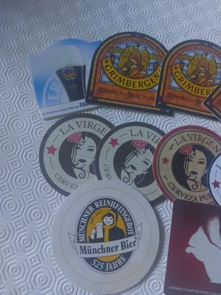 10 Posa Bicchieri Collezione Birra Grimbergen La Virgen