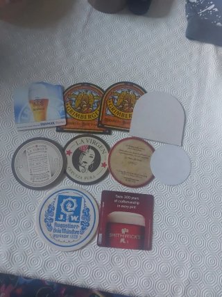 10 Posa Bicchieri Collezione Birra Grimbergen La Virgen