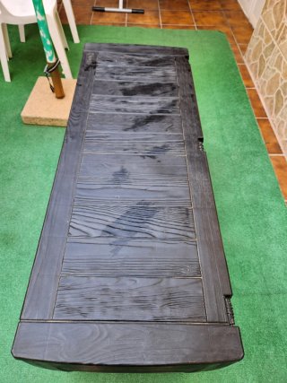Arcón de exterior de plástico negro