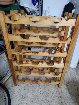 Botellero de madera
