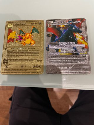 Lote 6 Cartas Pokémon Charizard Doradas y Plateada