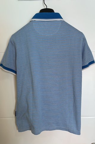 Polo Roberto Verino Rayas Azul Blanco Talla S