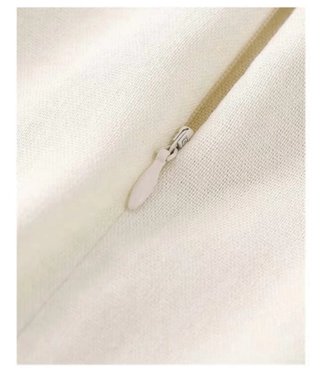 Falda Zara corta flecos conchas beige