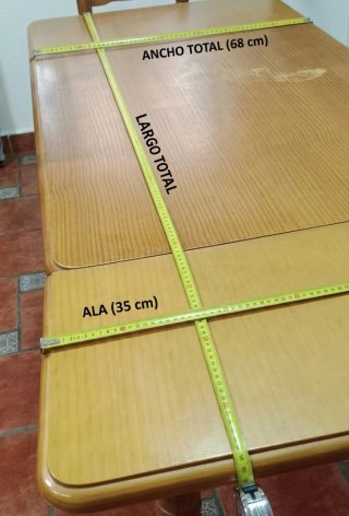 Lote comedor rústico: mesa, 4 sillas y alacena