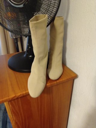 Botines licrados beige