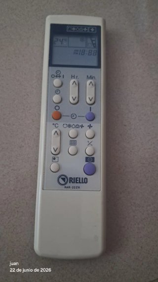 Mando Aire Acondicionado RIELLO RAR-22ZR