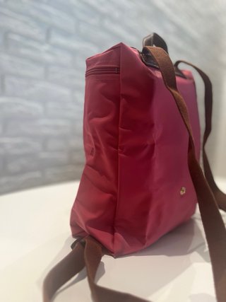 Mochila Longchamp Paris Le Pliage Rosa - Plegable