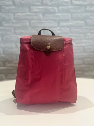 Mochila Longchamp Paris Le Pliage Rosa - Plegable