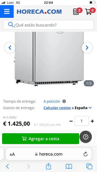 Nevera pequeña FOSTER . Acero inox