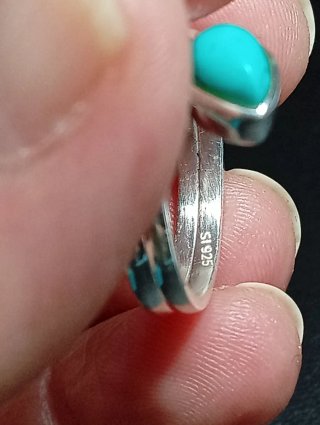 Anillo Plata Ley turquesa