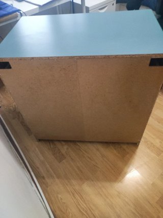 Cómoda de 3 cajones azul grisáceo