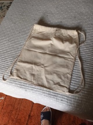 Mochila de algodón con estampado de cómic. Muy chu