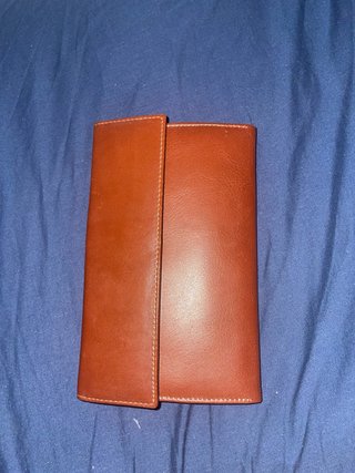 Cartera de cuero Leather North marrón
