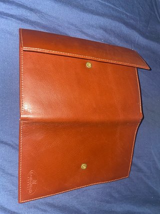 Cartera de cuero Leather North marrón