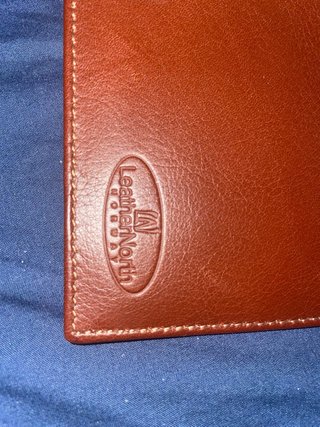 Cartera de cuero Leather North marrón