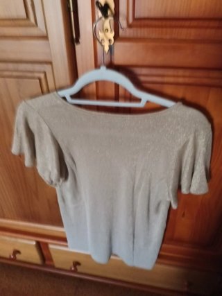 Camiseta Massimo Dutti dorada/plateada XS