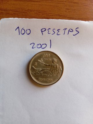 100 Pesetas 2001 Moneda Española