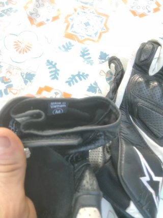 Guantes Alpinestars Moto Negros y Blancos
