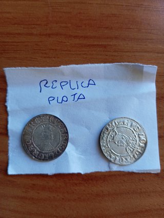 Moneda antigua reproducción 2 unidades
