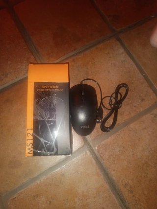 Ratón óptico con cable