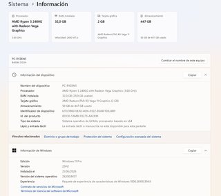 Ordenador PC de sobremesa AMD Ryzen 5