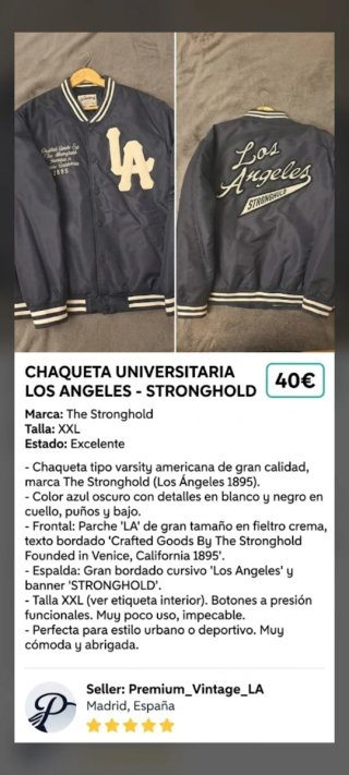 Chaqueta Universitaria Los Angeles