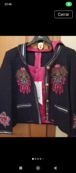 Chaqueta La Condesa bordada azul