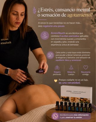 Masajes terapéuticos, faciales   Aromaterapia
