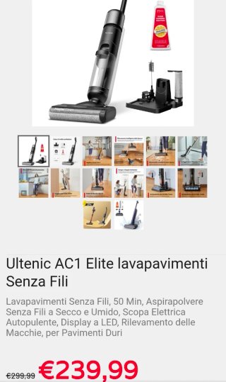 Ultenic AC1 Elite Aspiradora Fregadora