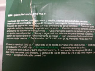 Lijadora de banda Parkside