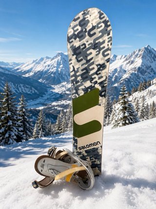 Tavola da snowboard Salomon con attacchi e scarponi