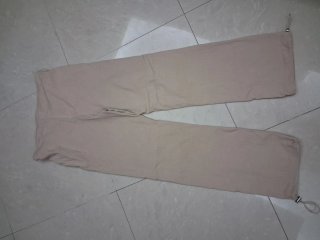 Pantaloni beige cargo con coulisse tg 48