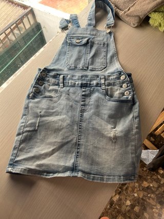 Mono vaquero corto azul